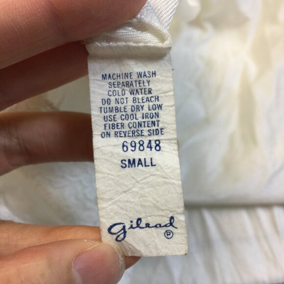 Gilead Vintage Nightgown Sz S Womans Ivory White Nylon Lace Lingerie Made In USA - Picture 2 of 12